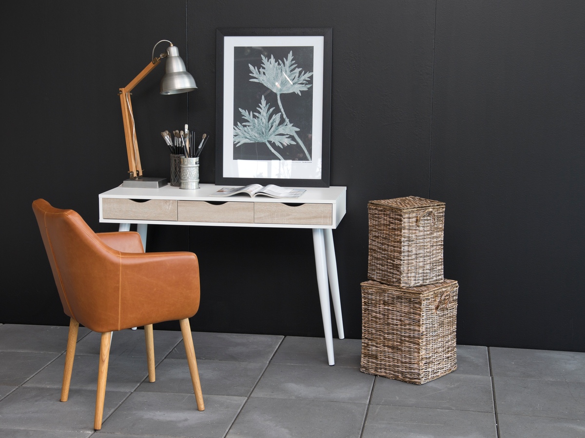 Kirjutuslaud Norsica 113 (Valge + Tamm)