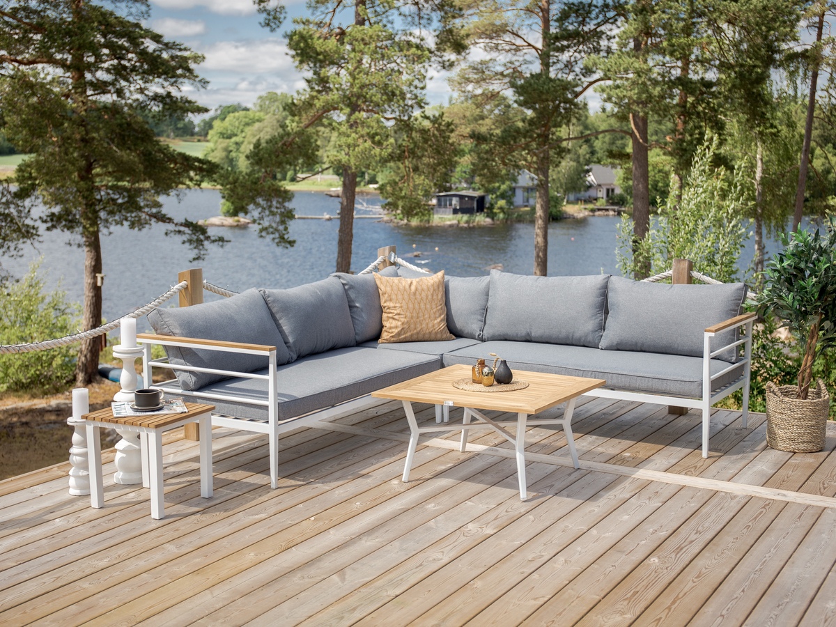 Aiamööblikomplekt Dallas 525 (Valge + Hall)