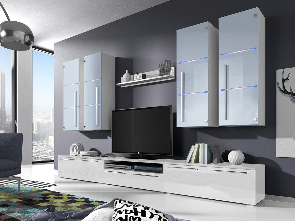 Elutoa komplekt Flos (Valge + Läikiv valge)