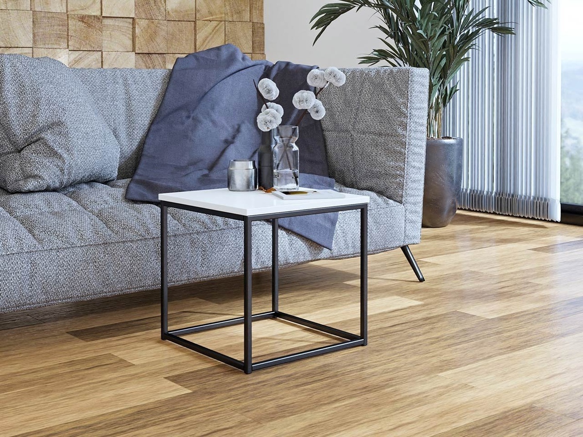 Diivanilaud Germantown 106 (Matt must + Läikiv valge)