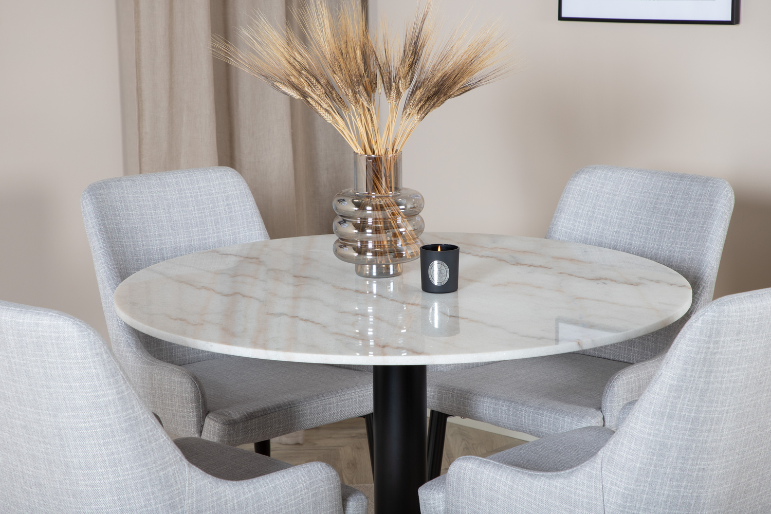 Söögitoakomplekt Dallas 1300 (Helehall + Must)