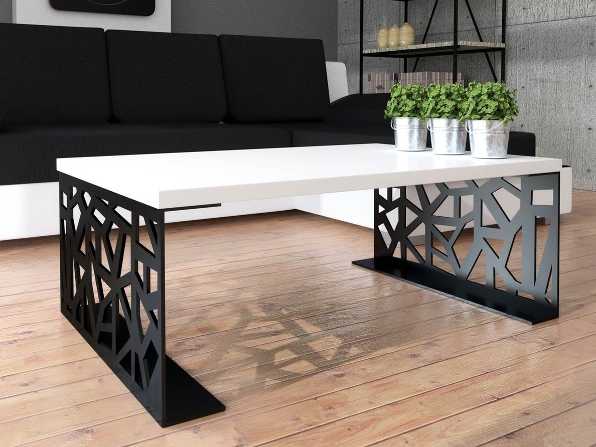 Diivanilaud Germantown 101 (Matt must + Läikiv valge)