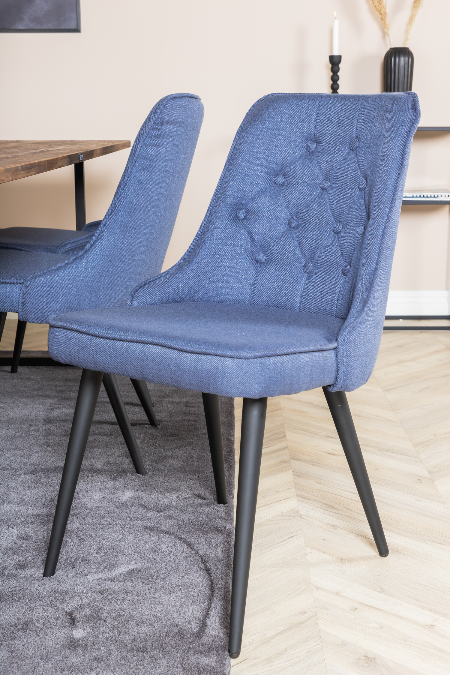 Söögitoakomplekt Dallas 1865 (Must + Sinine)