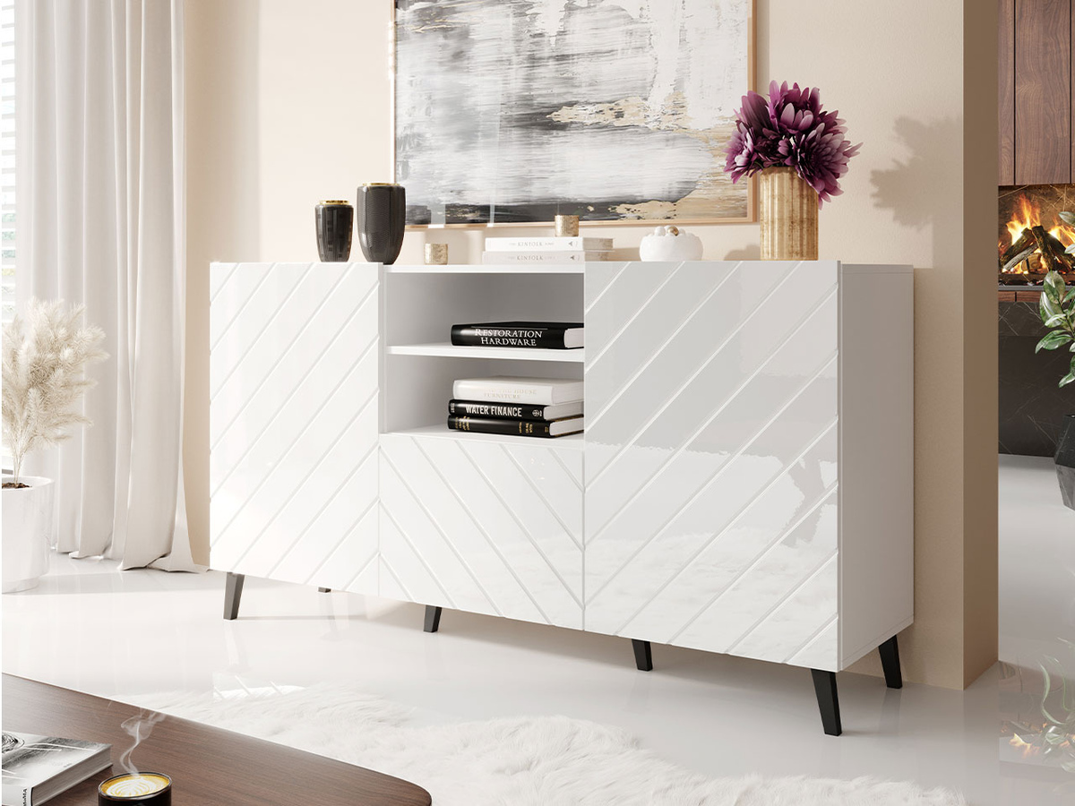 Kummut Charlotte 143 (Valge + Läikiv valge)