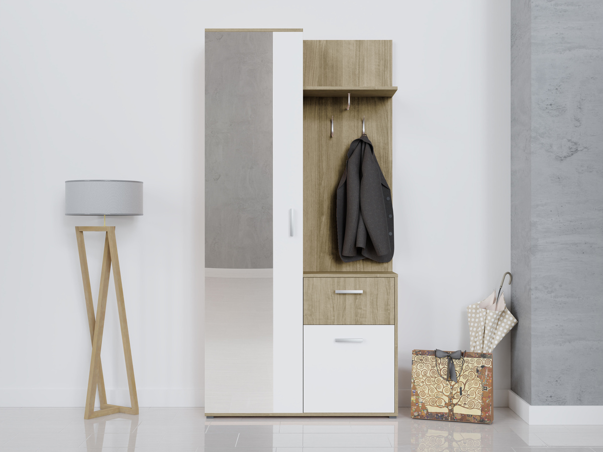 Esikukomplekt Stanton 103 (Sonoma tamm + Valge)