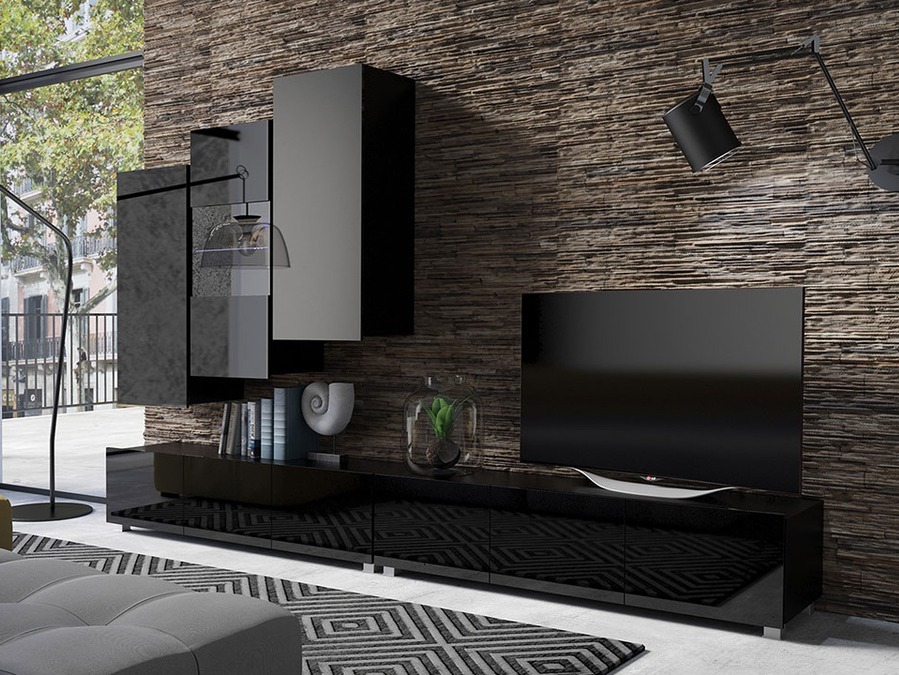 Elutoa komplekt Tivdalu 133 (Must + Läikiv must)