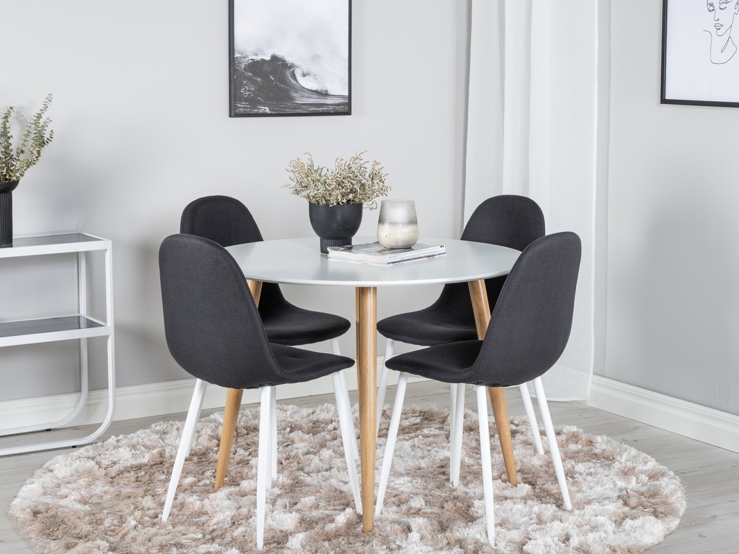 Söögitoakomplekt Dallas 291 (Must + Valge)