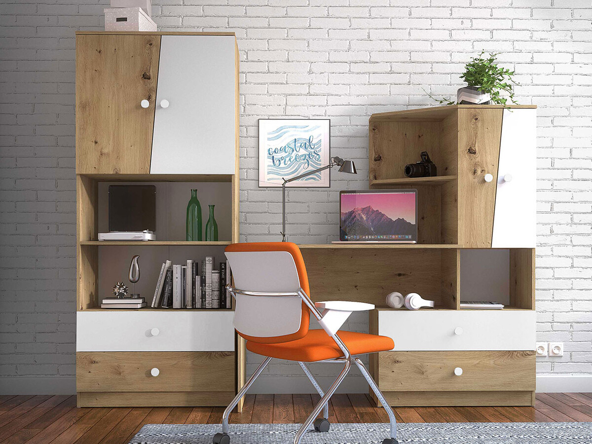 Mööblikomplekt Almira 115 (Artisan tamm + Valge)