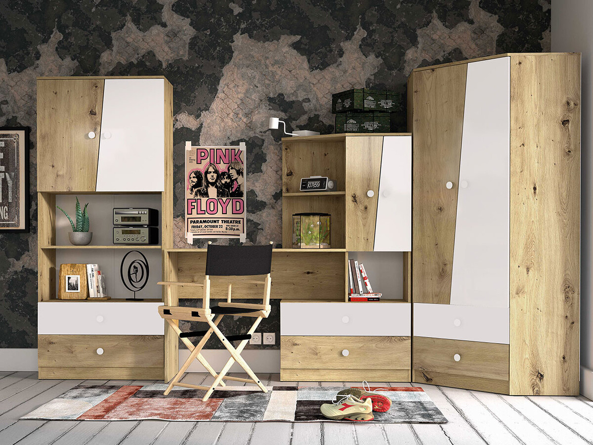 Mööblikomplekt Almira 116 (Artisan tamm + Valge)