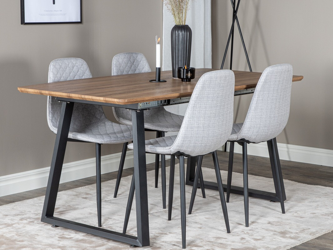 Söögitoakomplekt Dallas 336 (Helehall + Must)