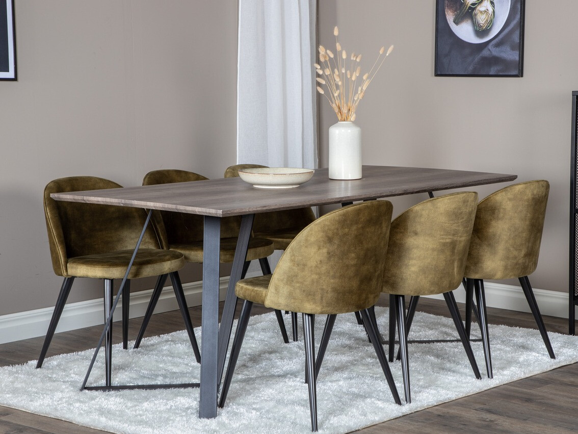 Söögitoakomplekt Dallas 340 (Tolmune roheline + Must)