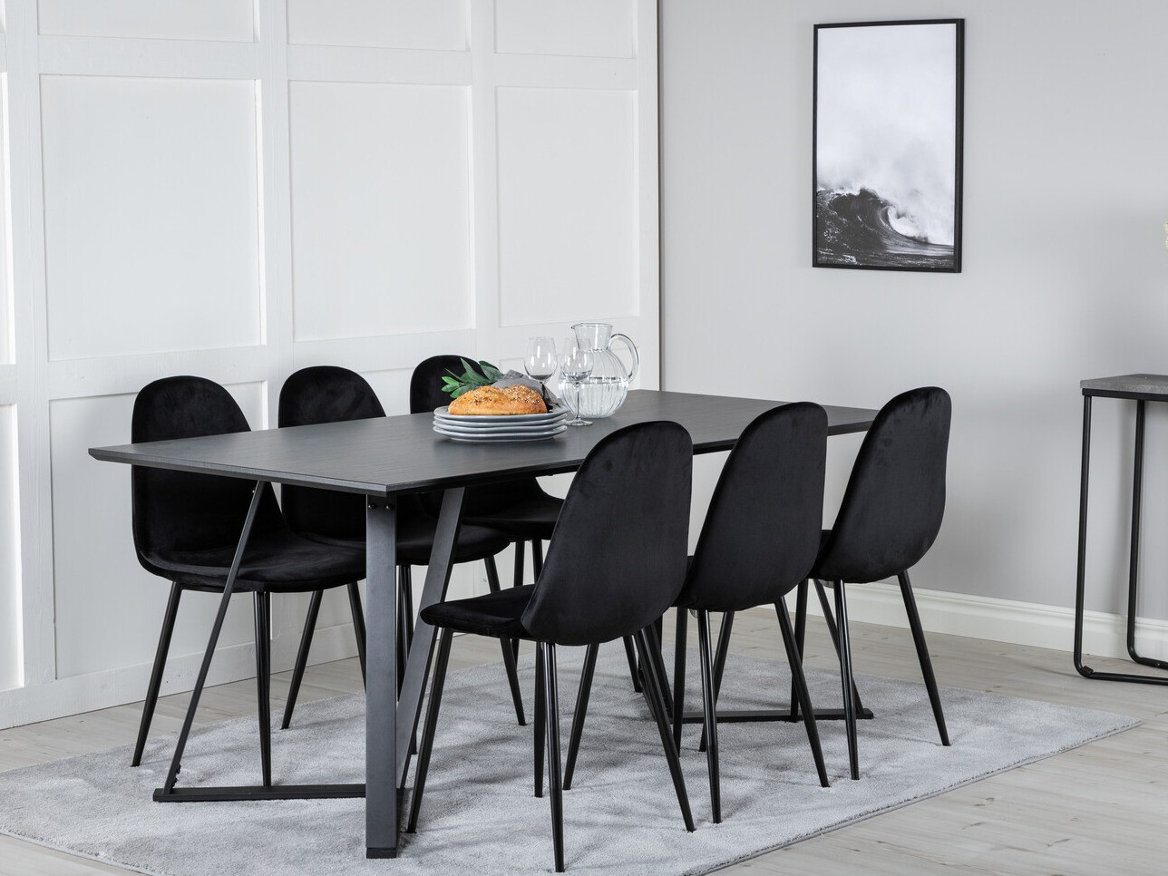 Söögitoakomplekt Dallas 2476 (Must)