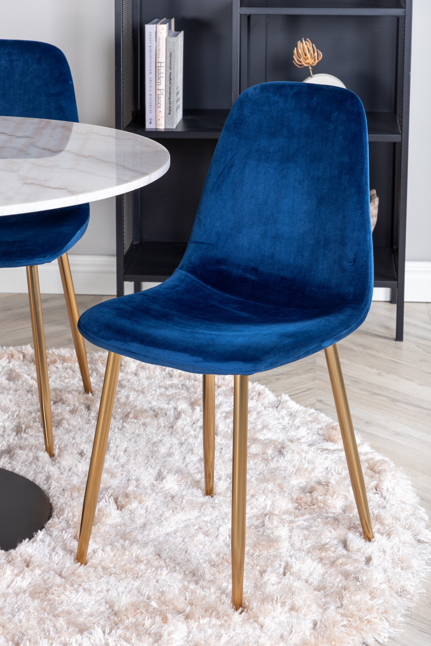 Söögitoakomplekt Dallas 2628 (Valge marmor + Must)