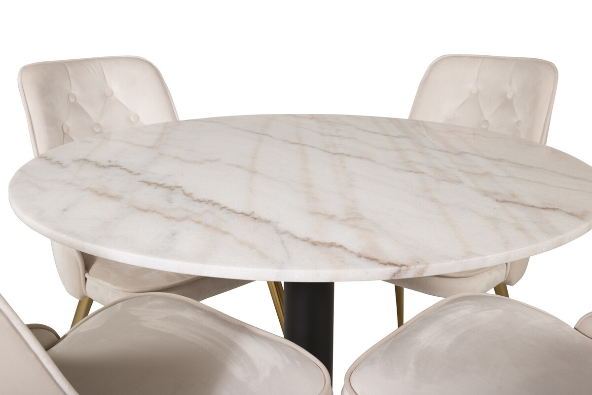 Söögitoakomplekt Dallas 2570 (Beež + Messing)