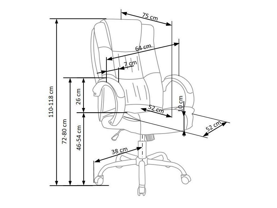 Kontoritool Houston 243 (Pruun)