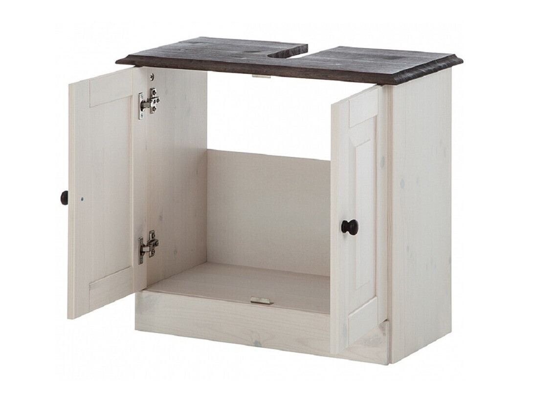 Vannitoa põrandakapp kraanikausile Deletri 101 (Valge + Havana Tamm)