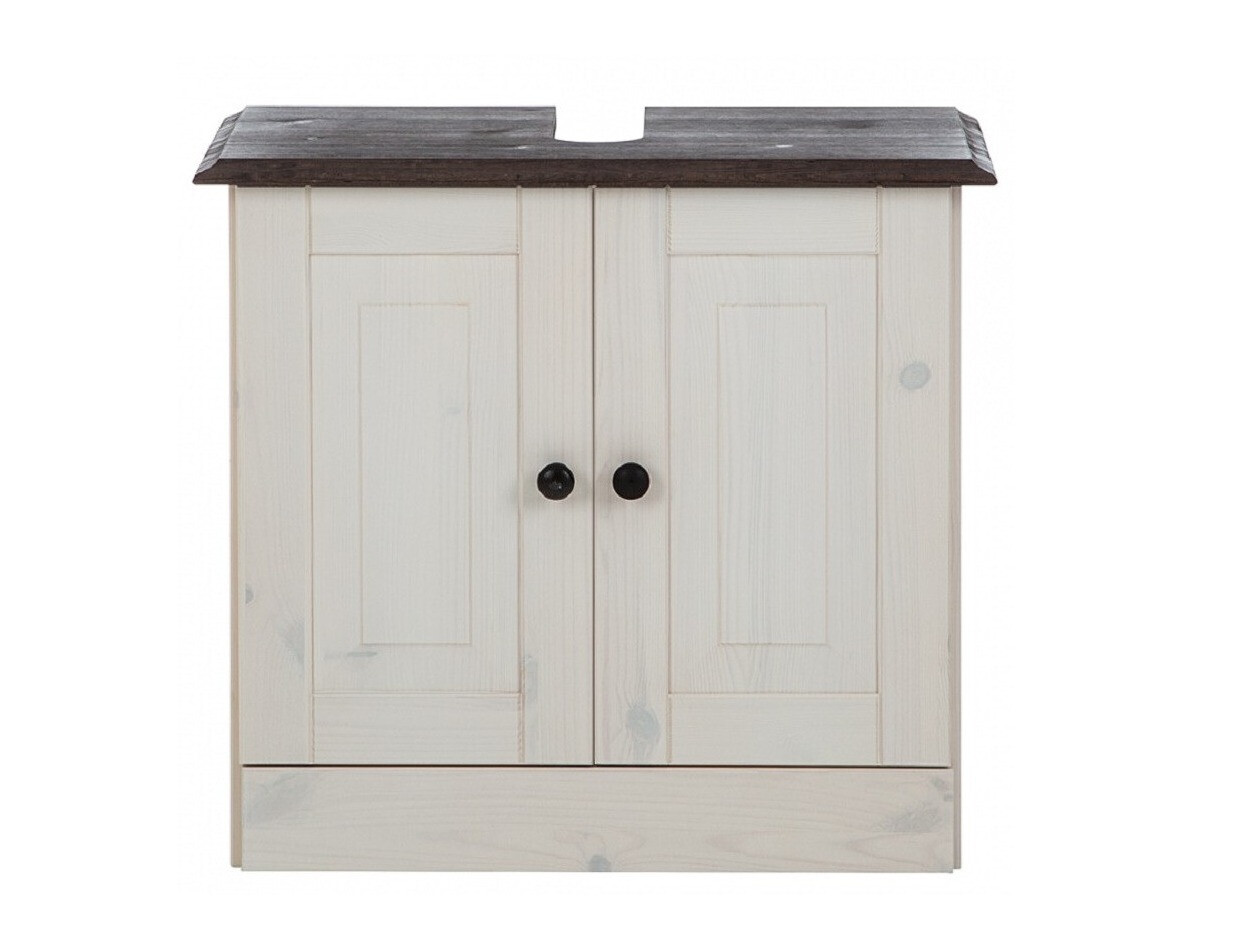 Vannitoa põrandakapp kraanikausile Deletri 101 (Valge + Havana Tamm)