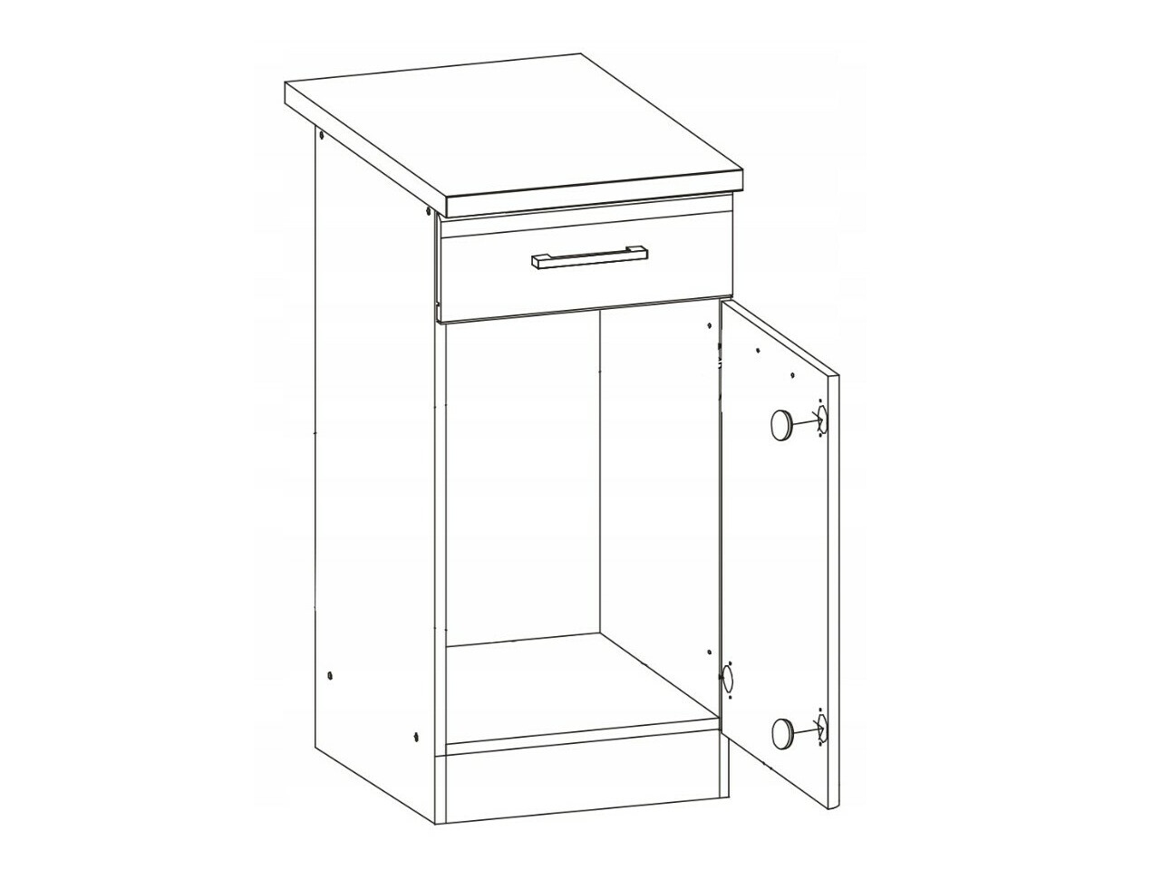 Sahtli ja ustega moodulkapp Eli Dark 101