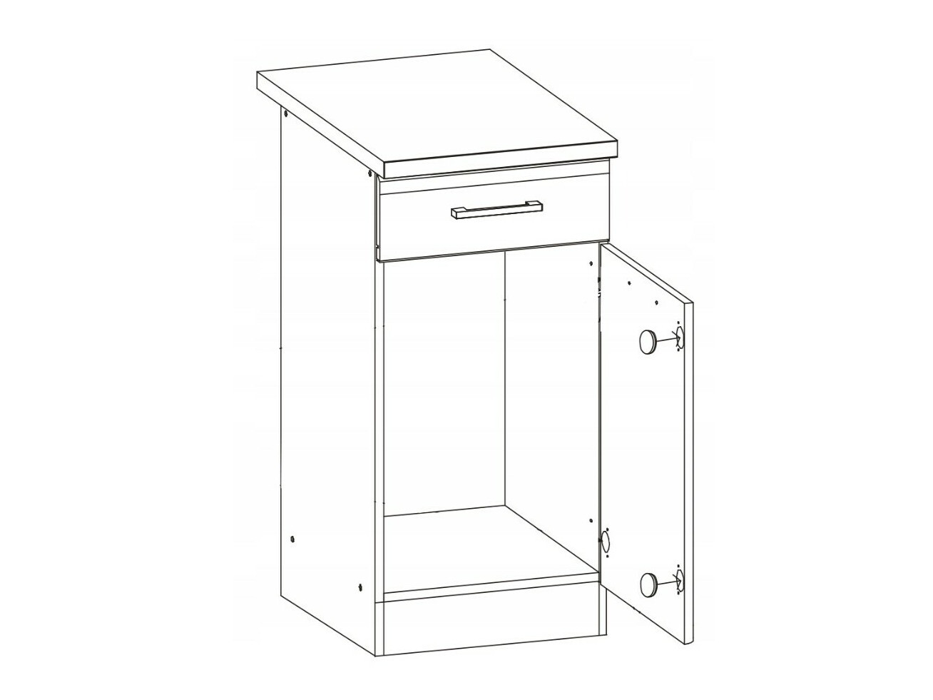 Sahtli ja ustega moodulkapp Eli Light 101