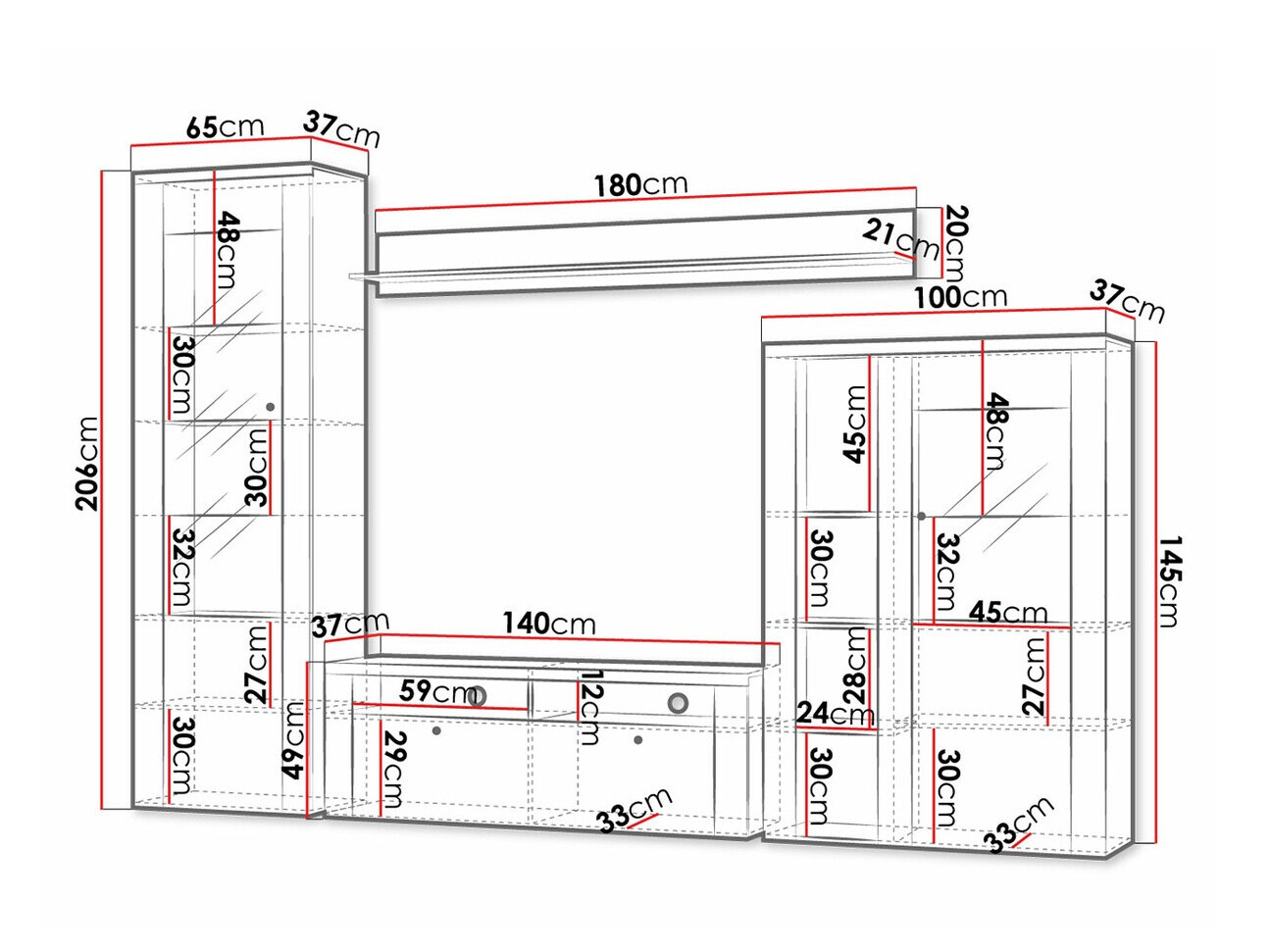 Elutoa komplekt Salelbo 100 (Rivera tamm)