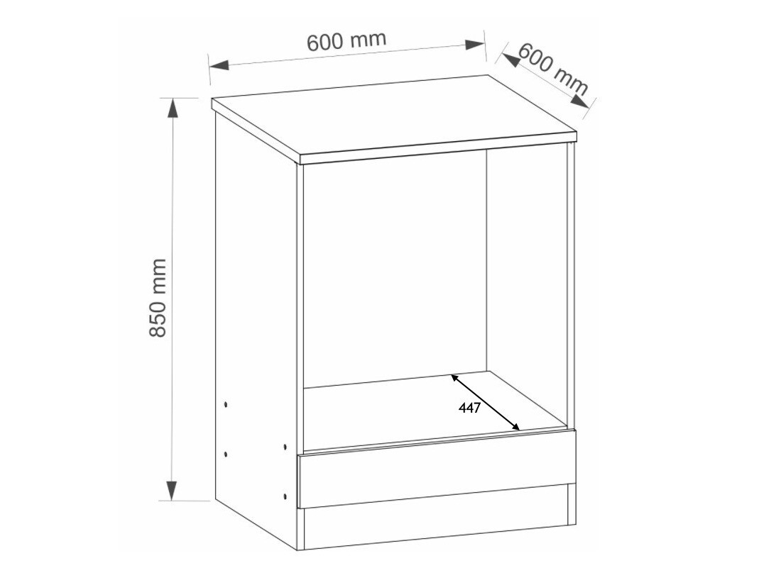Moodulkapp sisseehitatud seadmete jaoks Eli Dark 104