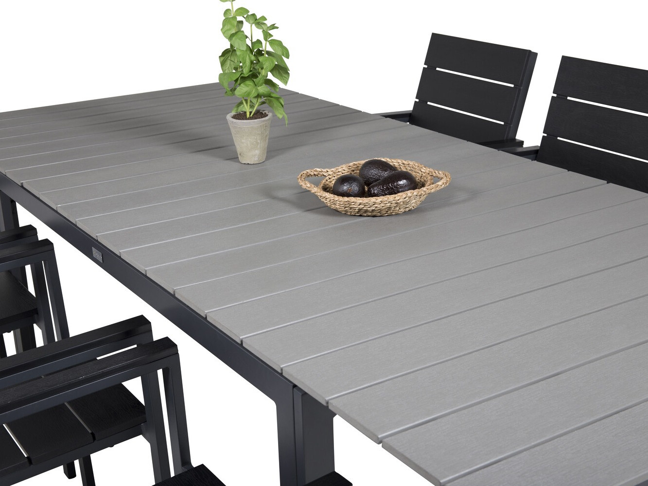 Laua ja toolide komplekt Dallas 3022 (Must + Hall)