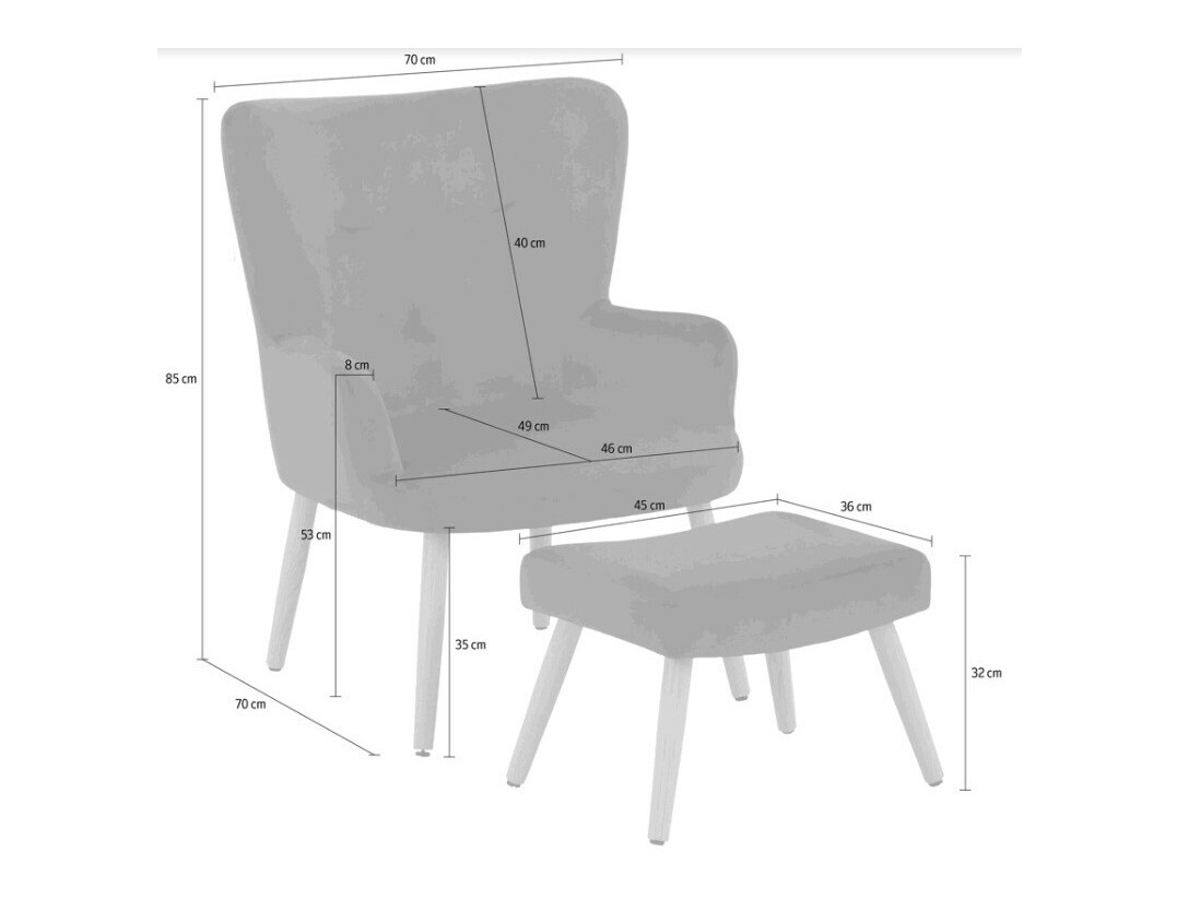 Tugitool Denton 304 (Türkiis + Ere puit)