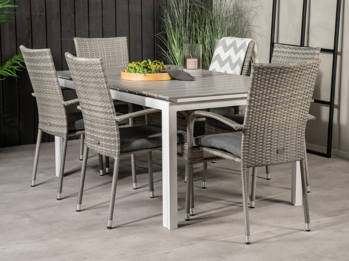 Laua ja toolide komplekt Dallas 2406 (Hall + Tumehall)