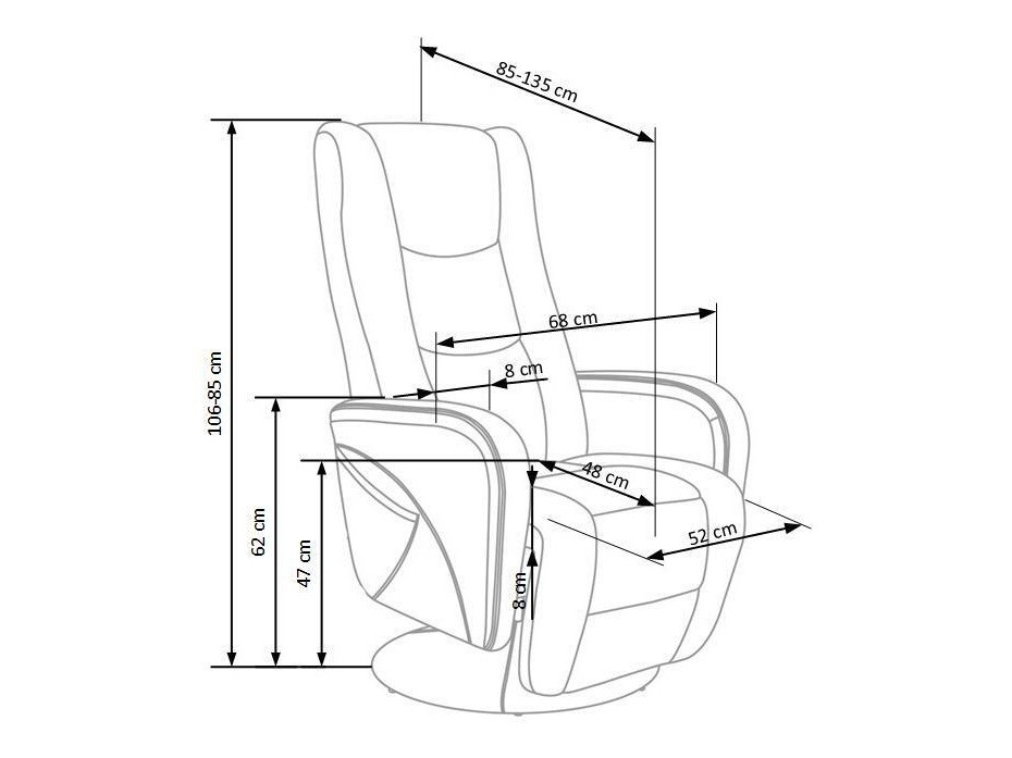 Tugitool recliner Houston 493 (Cappuccino)