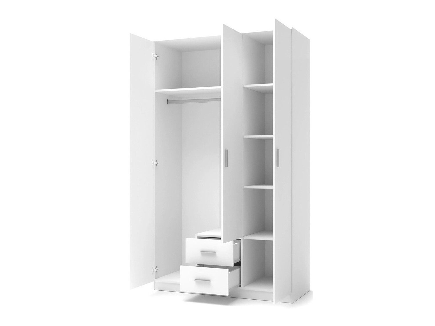 Riidekapp Cirveso 119 (Valge)