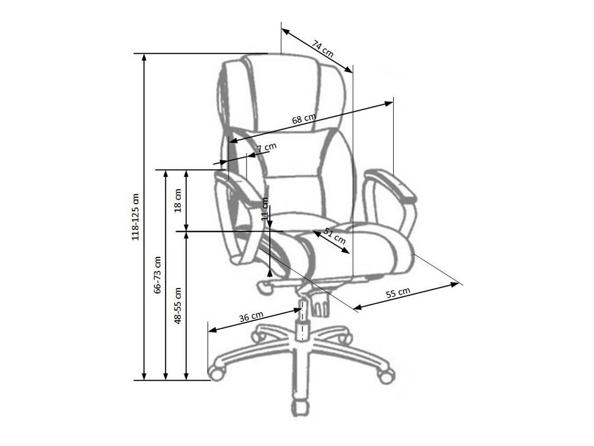 Kontoritool Houston 595 (Tumepruun)