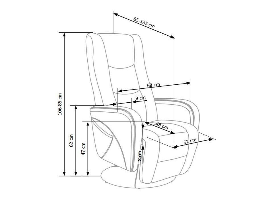 Tugitool recliner Houston 1085 (Beež)