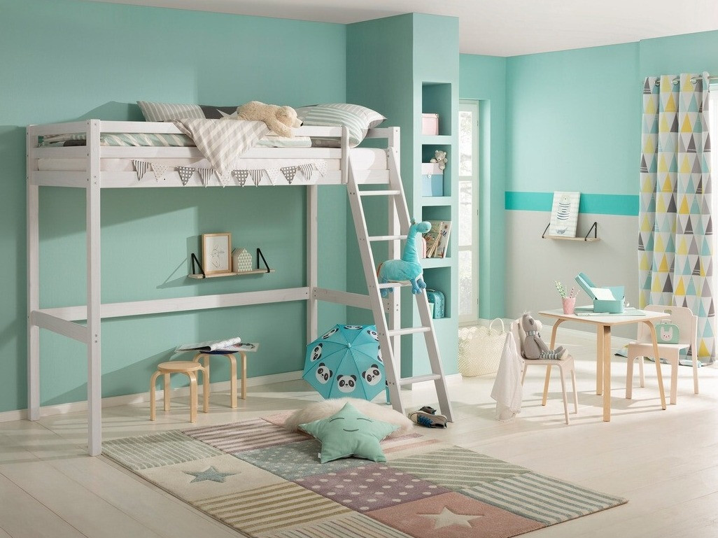 Kõrge voodi Ruvfiva 105 (Valge)