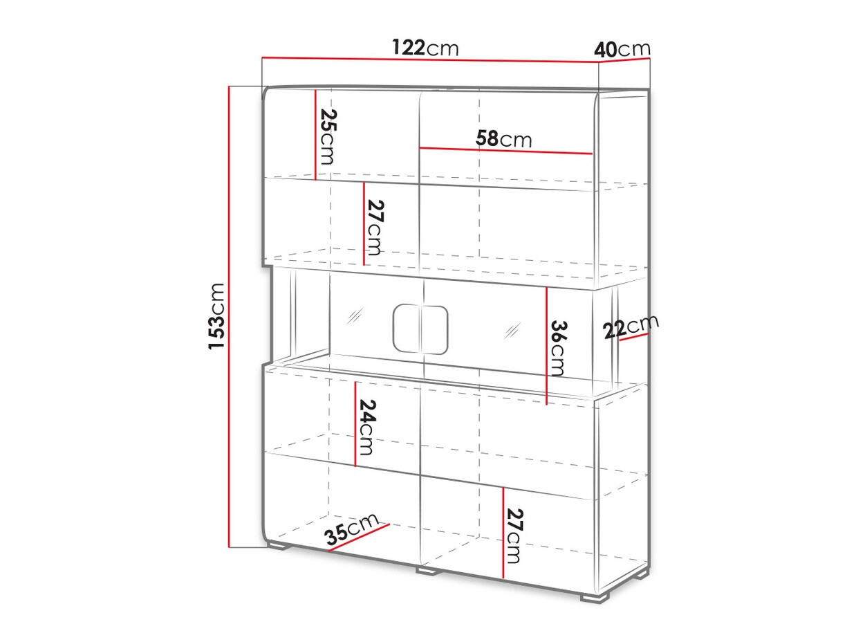 Riiul Torsone 107 (Antratsiit + Gloss antratsiit + Grandson tamm)