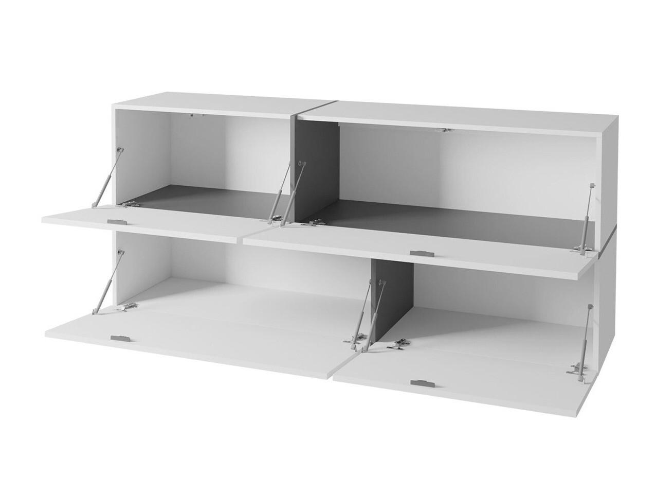 Seinakapp Charlotte 100 (Valge + Läikiv valge + Sonoma tamm)