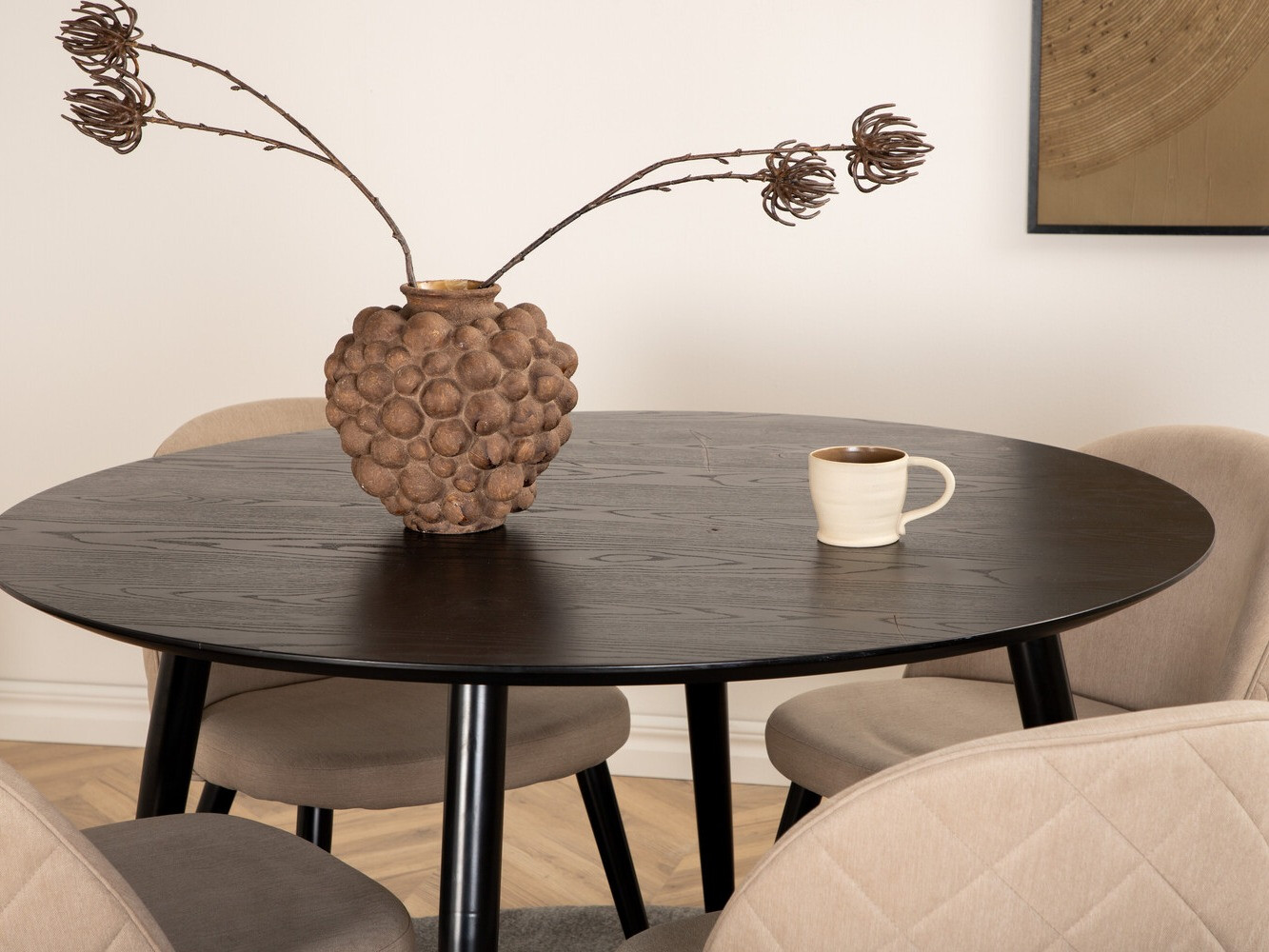 Söögitoakomplekt Dallas 2545 (Beež + Must)