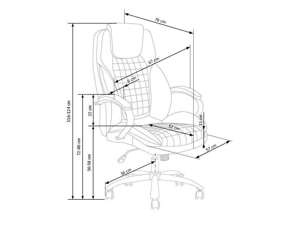 Kontoritool Houston 1387 (Must)