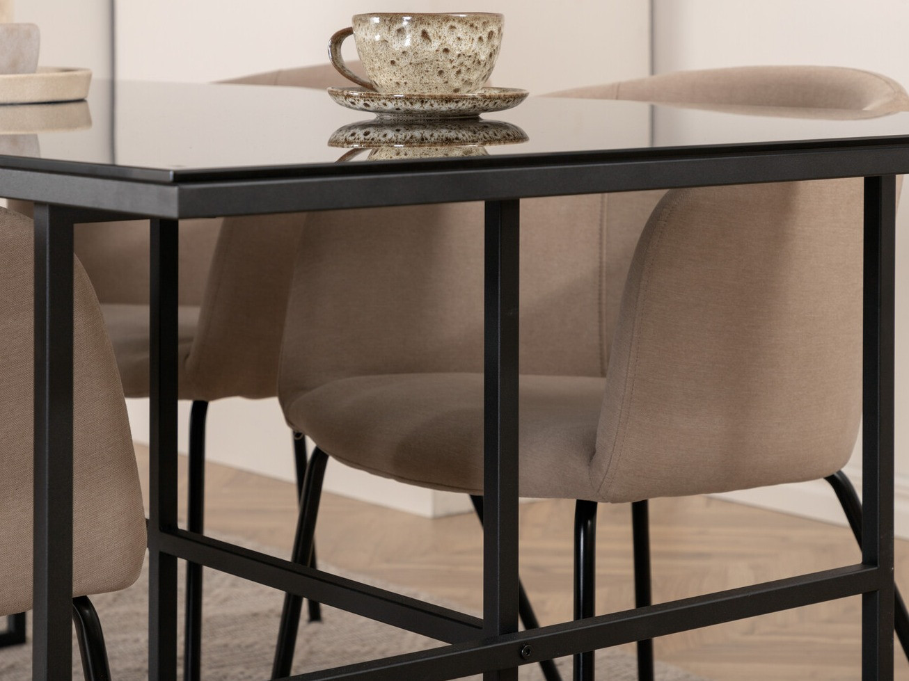 Söögitoakomplekt Dallas 3044 (Koor + Must)