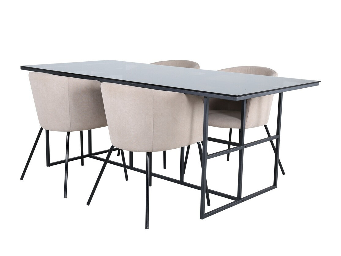 Söögitoakomplekt Dallas 3044 (Koor + Must)