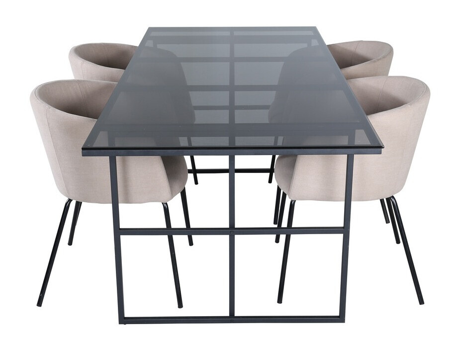 Söögitoakomplekt Dallas 3044 (Koor + Must)