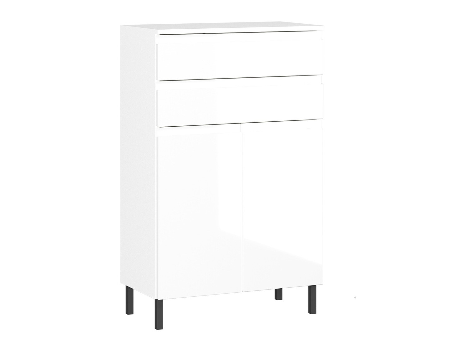 Vannitoa põrandakapp Talmira 104 (Valge + Läikiv valge)