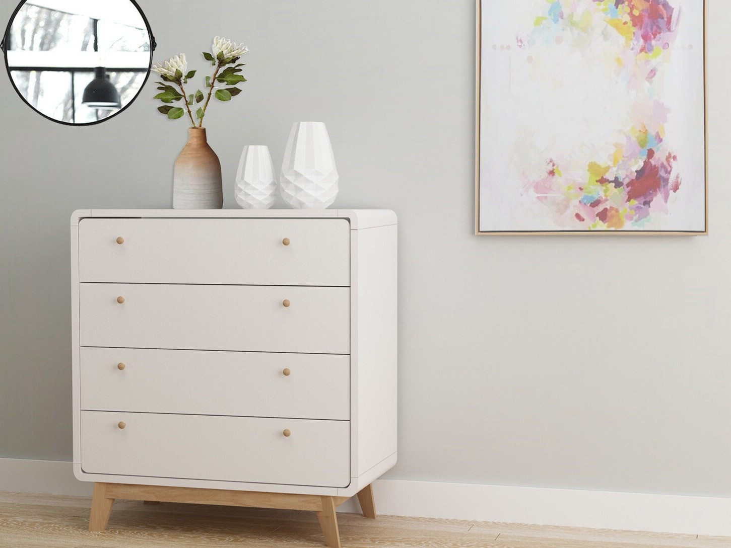 Kummut Elbtena 112 (Valge + Tamm)