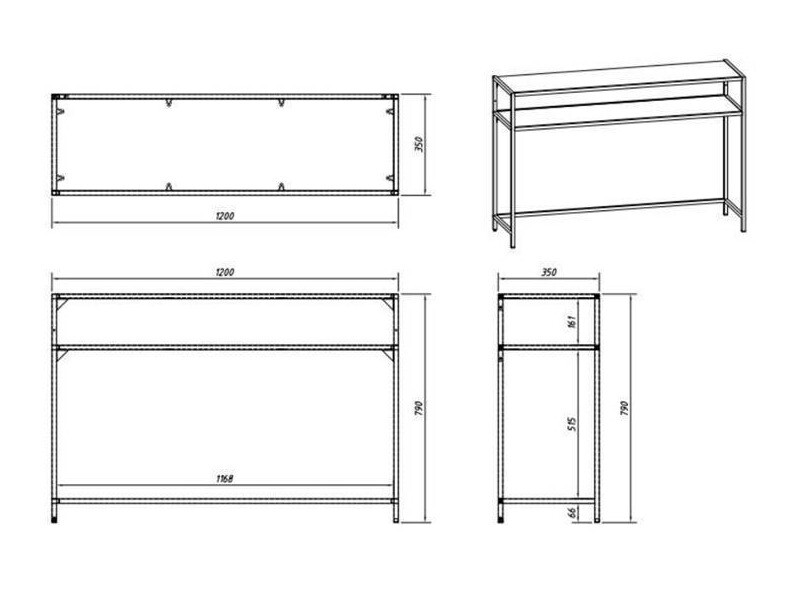 Konsoollaud Norsica Sevferi 126 (Must tuhk + Must)