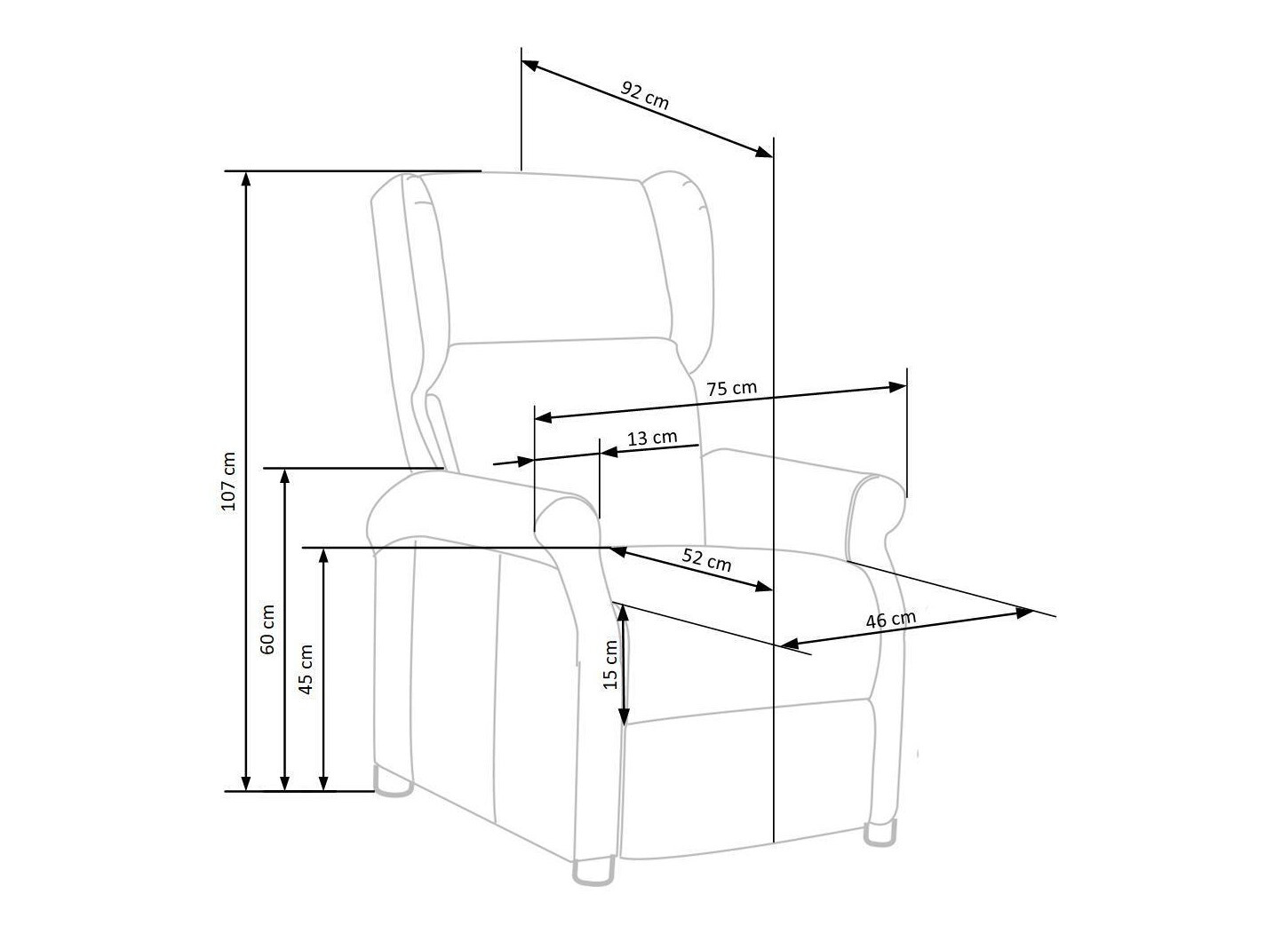 Tugitool recliner Houston 854 (Hall)