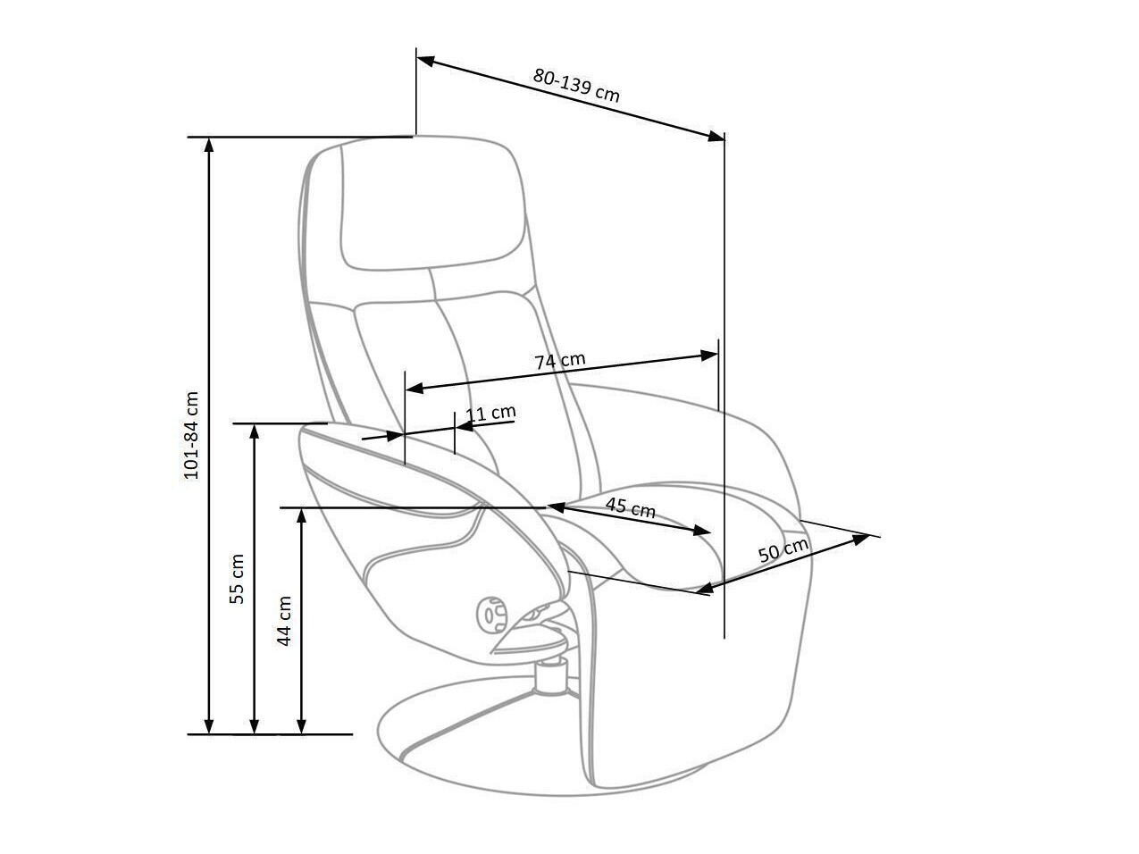 Tugitool recliner Houston 492 (Cappuccino)