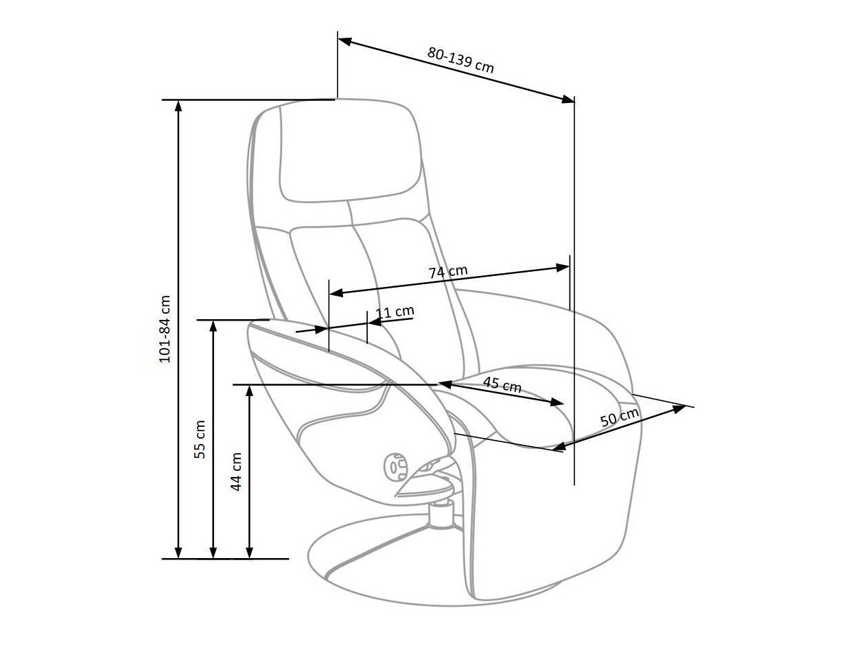 Tugitool recliner Houston 492 (Hall)