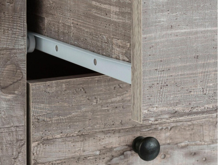 Vannitoa põrandakapp kraanikausile Larnovo 105 (Hall tamm + Must)