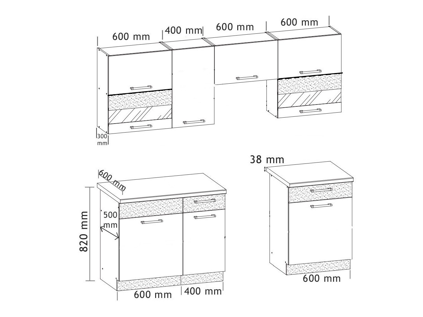 Köögikomplekt Mode Dark 126