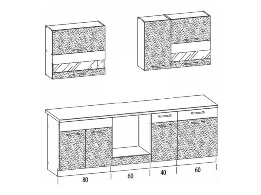 Moodul köögikomplekt Mode Dark 127