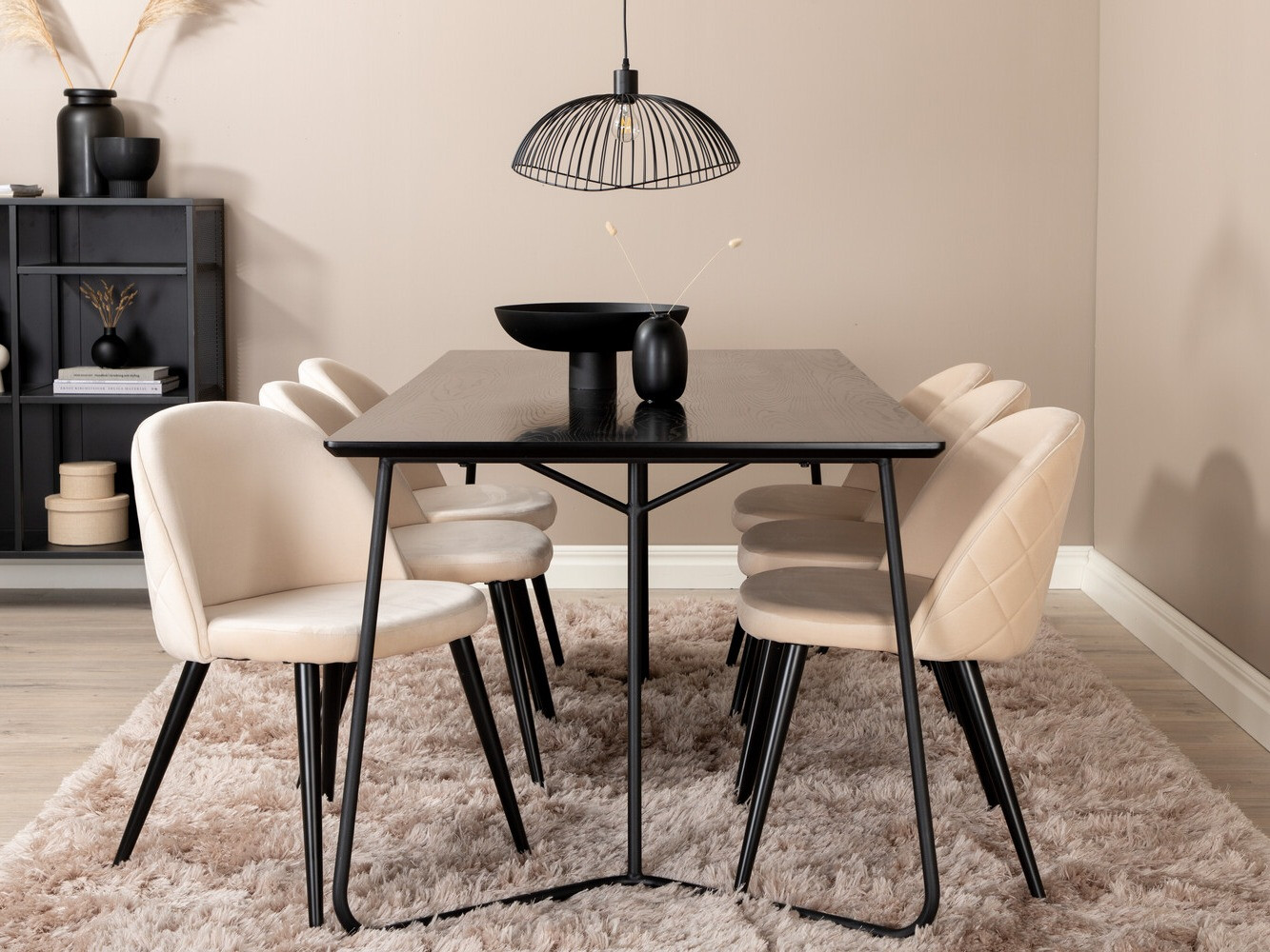 Söögitoakomplekt Dallas 2723 (Beež + Must)